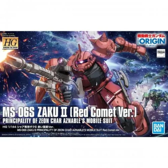 HG Mobile Suit Gundam THE ORIGIN Char Zaku II red comet Ver. 1/144 scale color-coded pre-plastic model